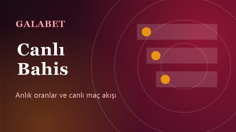Galabet canlı bahis ekranı: anlık oranlar ve canlı maç akışı